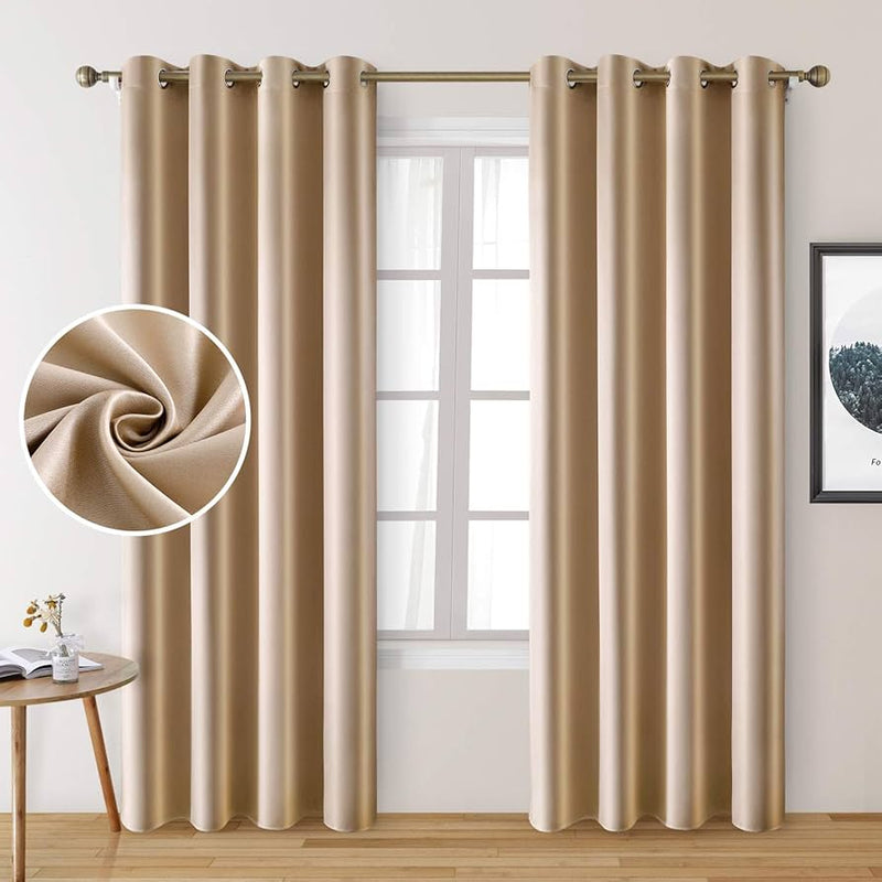 Plain Dyed Curtain-Beige