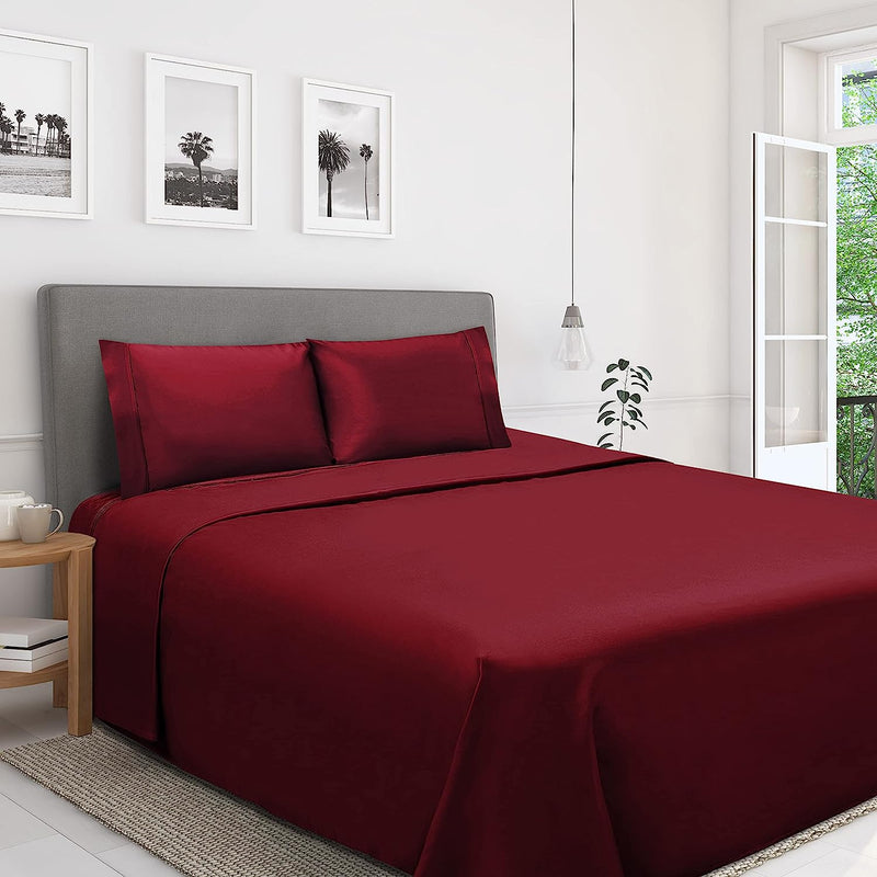 Double Bed Sheet-Red