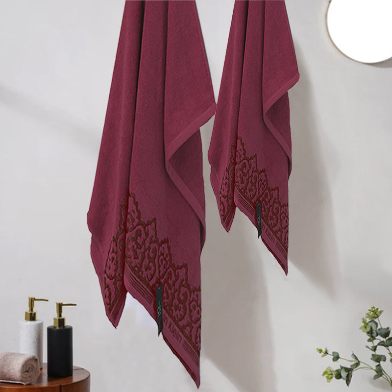 Calvin Klein Exclusive Towels 2 Pcs Set - Bath Towel (27 x 54 Inches) & Hand Towel (20 x 35 Inches) Calvin Klein Exclusive Towels 2 Pcs Set - Bath Towel (27 x 54 Inches) & Hand Towel (20 x 35 Inches)