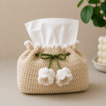 Crochet Floral Tissue Box Cover