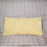 Crochet Cushion Cover Beige Coco Beige Floor cushion Cover -1 Pc Crochet Rectangular cushion