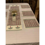 Date Trees Block Print set Date Trees Hand Block Printed Dining Set