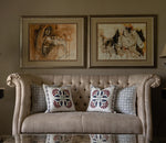 Imari Hand Block Printed Cushion Covers Imari Hand Block Printed Cushion Covers-2 PC Set