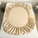 Fitted Sheet Set- Beige 300 Shamoz Silk