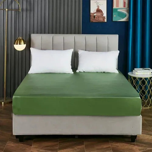 Shamoz Silk Fitted sheet ( Leaf Green )