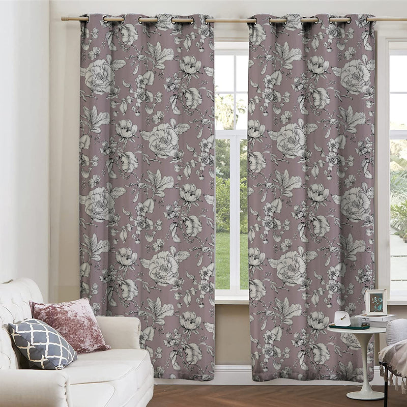 2 PC Curtain Panels-Bridgewater Rosewood