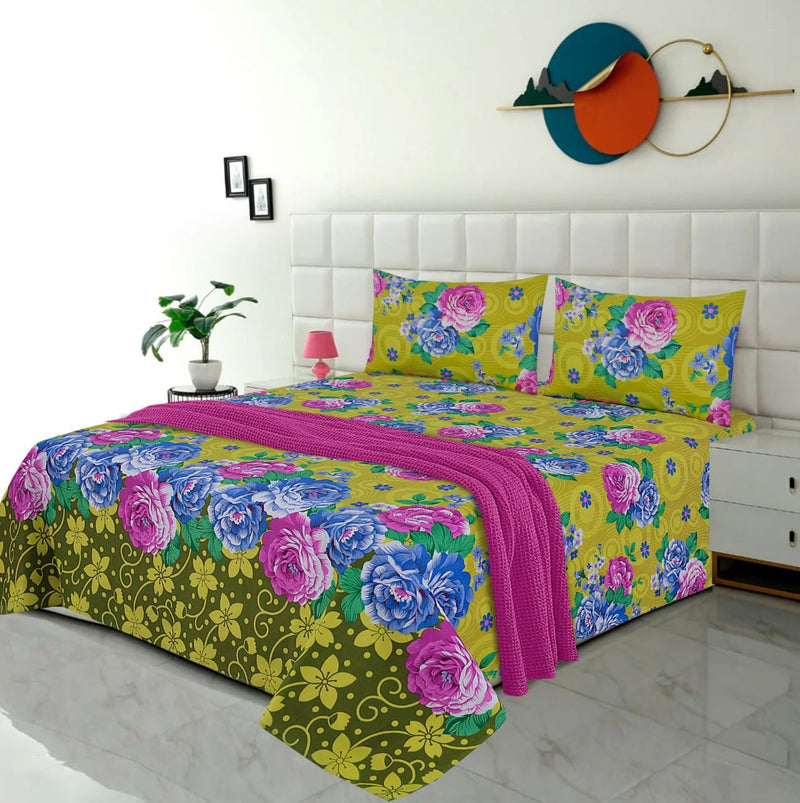 Double Bed Sheet- Floral