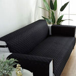 Sofa cover Black Sofa Cover Quilted Reversible Couch Cover in solid colors