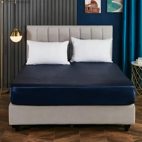 Shamoz Silk Fitted sheet ( Navy Blue )