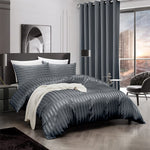 4-Pieces Satin Stripe Double Bed Duvet Set 4-Pieces Satin Stripe Double Bed Duvet Set
