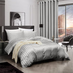 4-Pieces Satin Stripe Double Bed Duvet Set 4-Pieces Satin Stripe Double Bed Duvet Set
