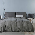 Bowknot Cotton Satin Duvet Set