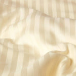 Satin Stripe Double Bed Sheet-Pastel Yellow