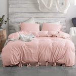 Bowknot Cotton Satin Duvet Set