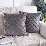 Velvet Pinch Pleated Cushion Covers