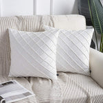 Velvet Pinch Pleated Cushion Covers