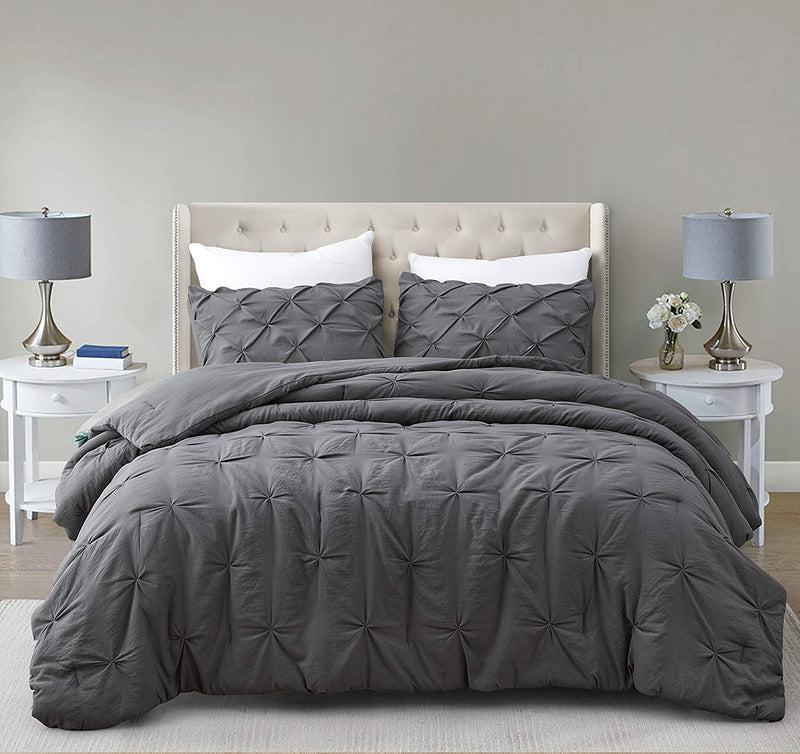 Charcoal Pinch Pleat Comforter