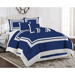 Blue & White Hotel Style cotton Satin Duvet Set