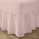 Valance Fitted Sheet Set-Rose Pink