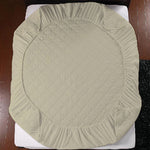 Quilted Beige Waterproof Mattress Protector