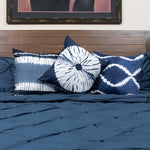 Shibori Blue-3 Pc Cushion Cover Set Tie & Dye