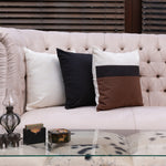 Cinnamon White,Brown -3 Pc Jute Cushion Cover Set