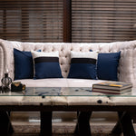 Blue Jute, Berry Blue -2 Pc Jute cushion Cover set