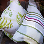 Cabana Stripe, Botonical Bloom-2 Pc Cushion Cover Set