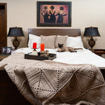 Coco Beige cushion pair -2 Pc Crochet cushion