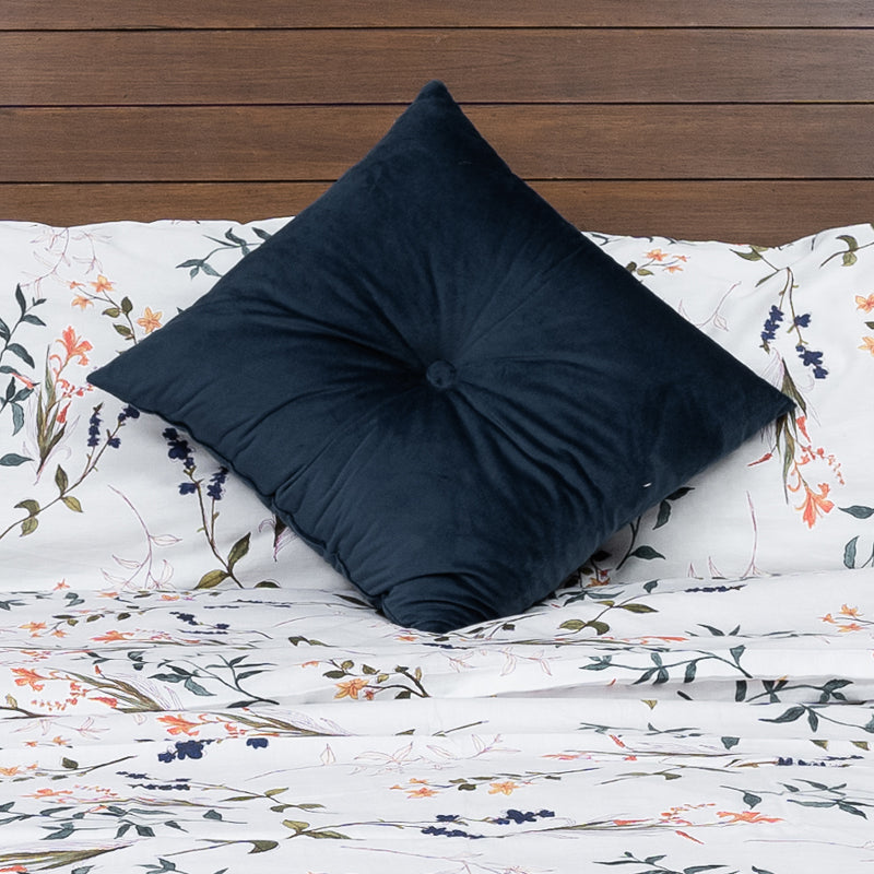 Angela Blue velvet throw cushion