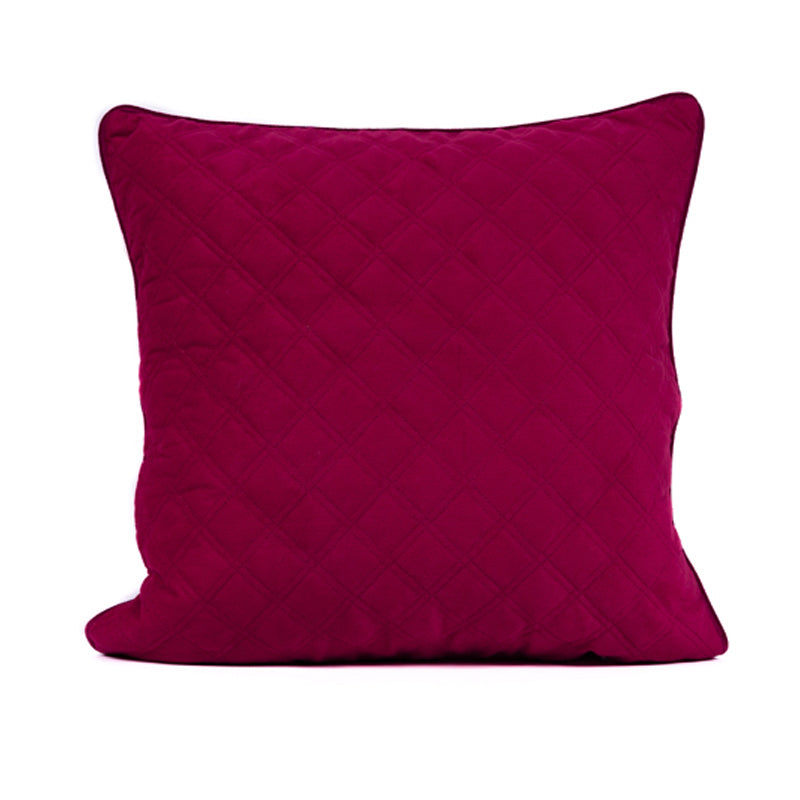 Quilted Red Velvet Cushion