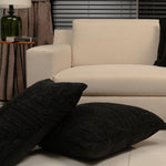 Coco Black Floor cushion Cover -1 Pc Crochet cushion