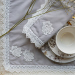 Deal 04 (Deluxe American Bedding-Blue,Steely grey lace trimmed napkins & trolley covers,Starry Night Cushion Covers set,100% Organic Cotton Turkish Bath Towel Set)