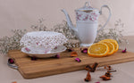 Glass Cover with White Pearls-6 Pcs