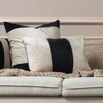 Lelia Stripe Cushions Beige/Black - 2 PCS Set