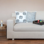 Dancing Elephants Black Cushion Cover-2 PC Set