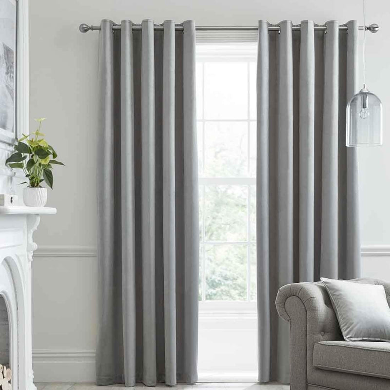 Dyed Curtains silver grey