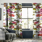 2 PC Curtain Panels-English Garden Ecru White