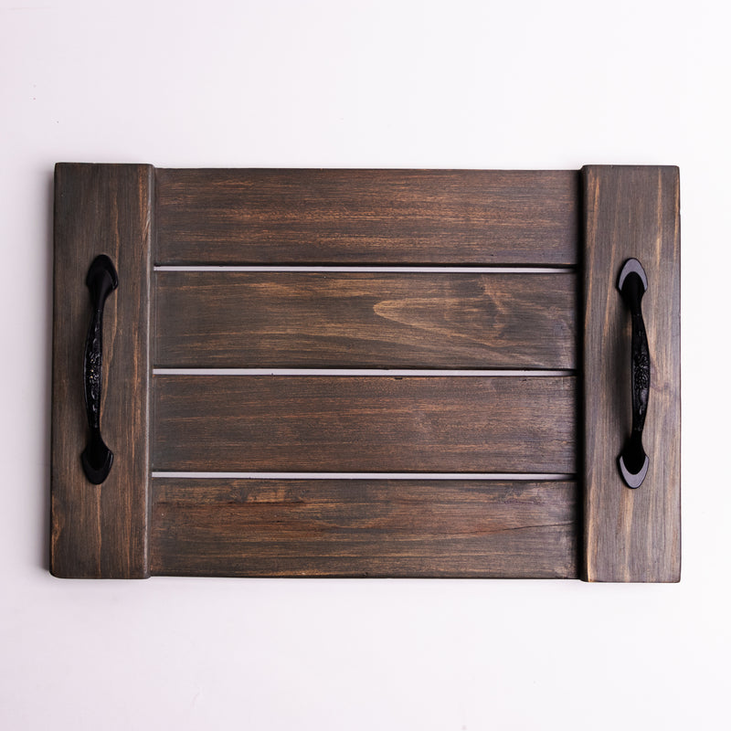 brown wooden tray