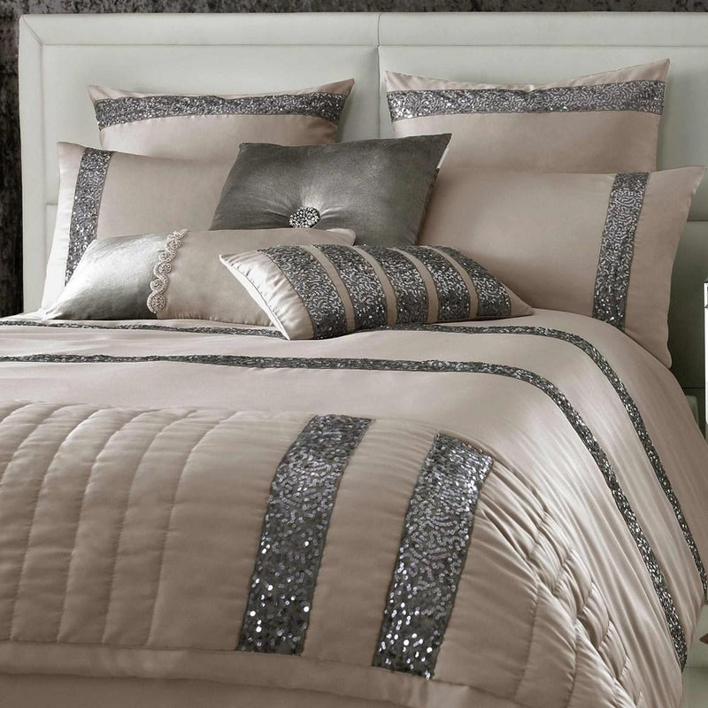 Luxury Sequence Bridal Bedding Set-Biege