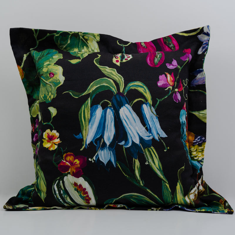 digitally printed floral design black cushion Maldives Black Cushion Cover