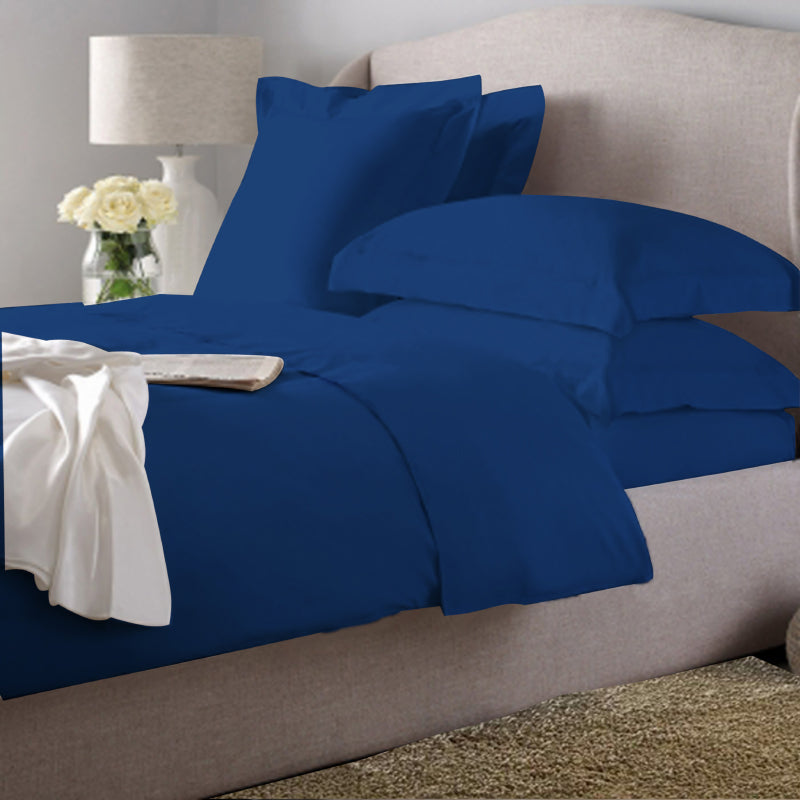 Royle Blue Dyed satin Bed Set