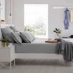 Grey Dyed Satin Bed Set
