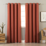 Plain Dyed Curtain terra red