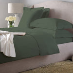 Palin dyed set Dark Green Dyed Satin Bed Set