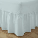 Valance Fitted Sheet Set- Soft Sea Blue