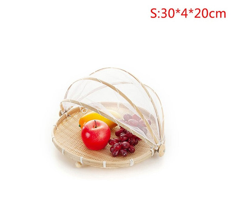 Food Tent Basket Tray With Mesh Net Cover