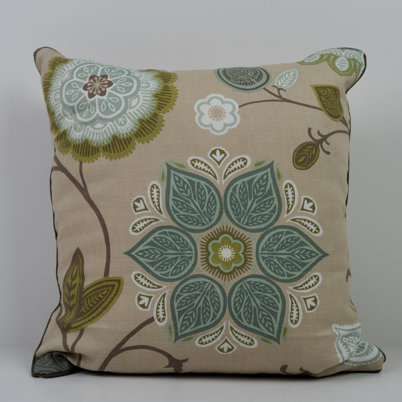 Retro design on beige cushion