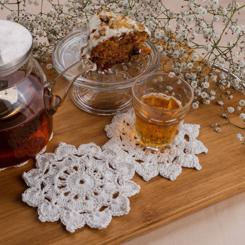 6 Pcs Flower Coasters