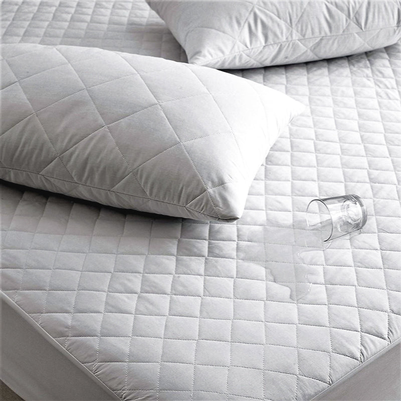 Quilted Waterproof White Mattress Protector